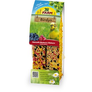 JR FARM Birdys Wellensittich Amaranth- Blaubeere- Himbeere 130g (2 Stck)