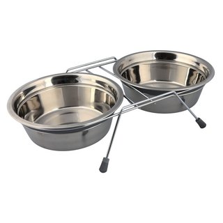 Trixie Napf-Set Eat on Feet mit Klapperschutz 2x0,25l