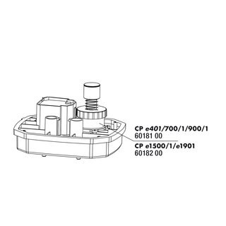 JBL CristalProfi e1501/e1901 Bodenteil Startknopf