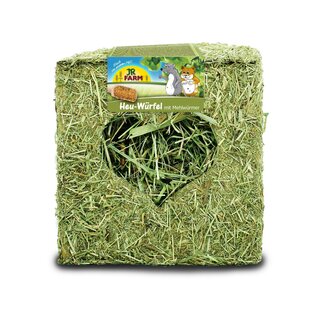 JR FARM Heu- Wrfel klein mit Mehlwrmer 125g (1 Stck) 12x12x12cm