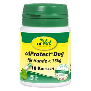 cdVet cdProtect Dog fr Hunde < 15kg, 18 Kapseln