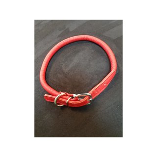 Jeggo Soft Rind Leder Halsband Viviana, Kirsche, 10mm/48cm