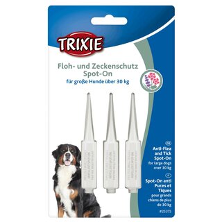 Trixie Floh- und Zeckenschutz Spot-On fr groe Hunde, 3 x 5 ml