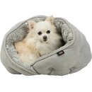Kuschelhhle Feder, 47 x 27 x 41 cm, grau/silber