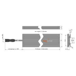 daytime matrix200.0 (195,0cm) max. 18 Module (180W)