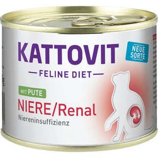 Kattovit Feline Diet Niere/Renal Pute 185g