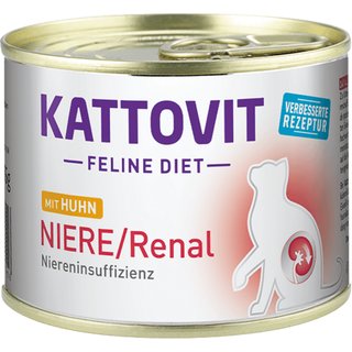 Kattovit Feline Diet Niere/Renal Huhn 185g