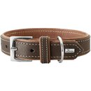 Halsband Porto 50/S-M Leder dunkelbraun/cognac