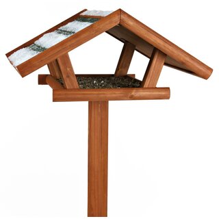 Trixie natura Vogelfutterhaus zum Aufstellen 46x22x44cm/ 1,15m, braun