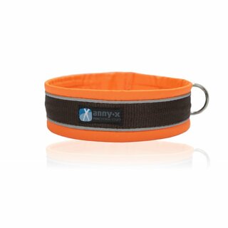 anny-x Steckhalsband Protect 2 leuchtorange/braun