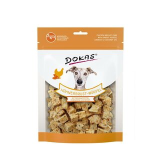 Dokas Dog Hhnerbrust-Wrfel,Ssskartoffel, Leinsamen 150 g