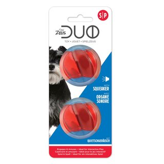 Zeus Duo Ball, 5cm, Quietscher, 2er-Pack
