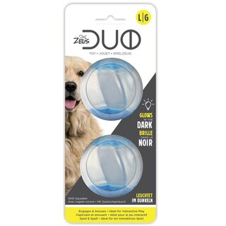 Zeus Duo Ball, 6,3cm, Quitsch & Glow, 2er-Pack