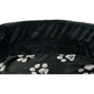 Bett Jimmy, oval, 65 x 55 cm, schwarz