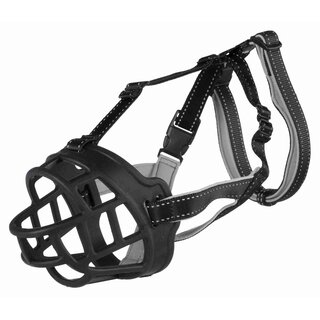 Trixie Muzzle Flex Maulkorb, Gummi XL, schwarz