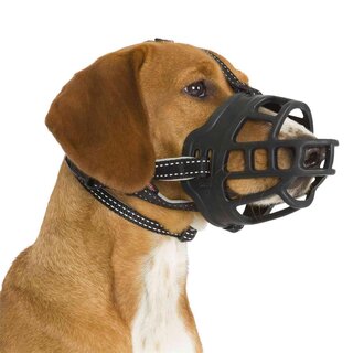 Trixie Muzzle Flex Maulkorb, Gummi XL, schwarz
