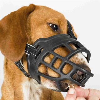 Trixie Muzzle Flex Maulkorb, Gummi XL, schwarz