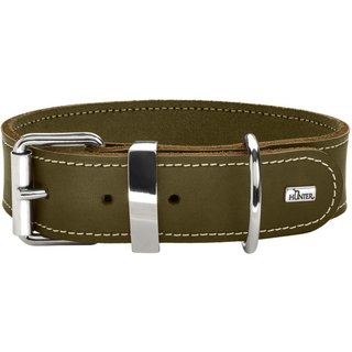 Hunter Halsband Aalborg Special M (55cm) Leder, olivgrn