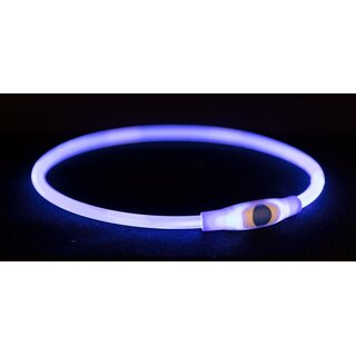 Trixie Flash Leuchtring USB, S-M, 40cm/ 8 mm, blau