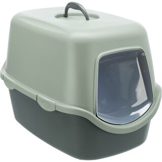 Trixie Be Eco Katzentoilette Vico mit Haube, 40 x 40 x 56cm anthrazit/grau-grn