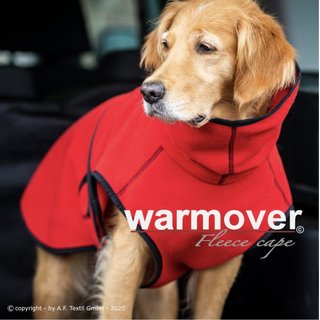 Warmover Flecce cape red fire L 68cm