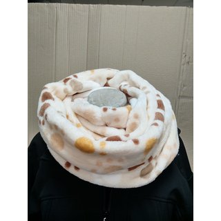 Loop schal Pfoten Beige/braun/wei one size