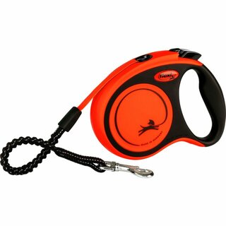 flexi XTREME, Gurt, S: 5m, 20 kg, schwarz/orange