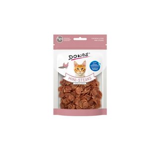 Dokas Cat Snack Mini-Steaks Huhn & Fisch 25g