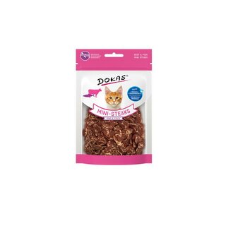 Dokas Cat Snack Mini-Steaks Rind & Fisch 25g