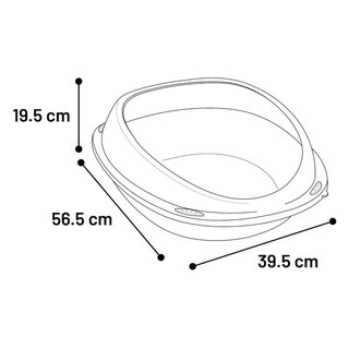 offene Katzentoilette Jota taube L 39,5 x 56,5 x 19,5cm