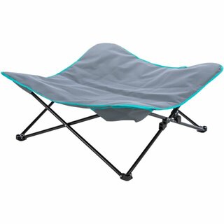 Trixie Camping-Bett fr Hunde, 88 x 32 x 88cm, dunkelgrau/petrol