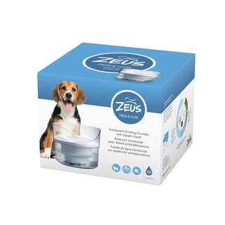 Zeus Fresh & Clear Trinkbrunnen mit Spritzschutz, 1,5 Liter