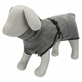 Trixie Bademantel fr Hunde, Frottee, S:40cm, grau