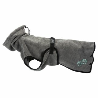 Trixie Bademantel für Hunde, Frottee, L: 60 cm, grau