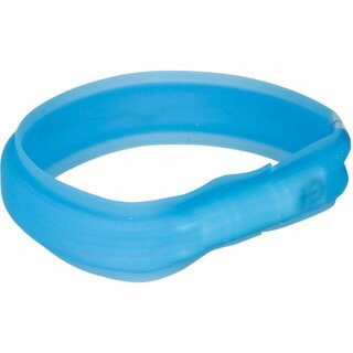 Trixie Flash Leuchtband USB, Silikon, M-L: 50cm/30 mm, blau