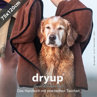 DRYUP towel handpockets brown