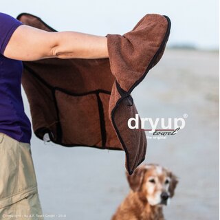 DRYUP towel handpockets brown