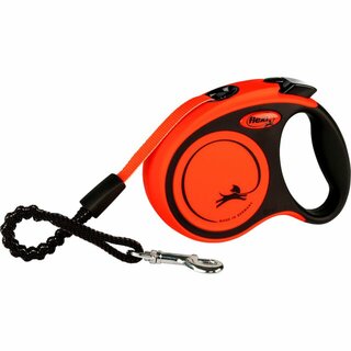 flexi Xtreme, Gurt, L; 8 m, schwarz/orange