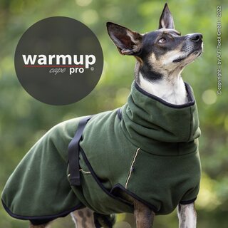 WARMUP cape PRO pine green; L 68 cm, neue Farbkombination !