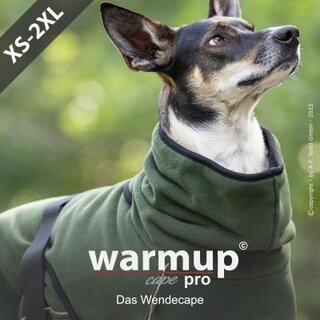 WARMUP cape PRO pine green; L 68 cm, neue Farbkombination !