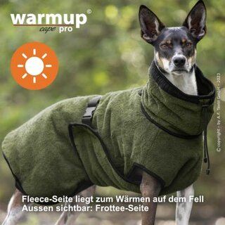 WARMUP cape PRO pine green; M 63,5 cm, neue Farbkombination !