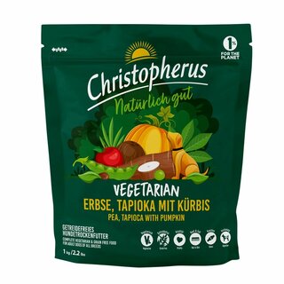 Christopherus Vegetarian Trockenfutter Erbse, Tapioka mit Krbis 1kg