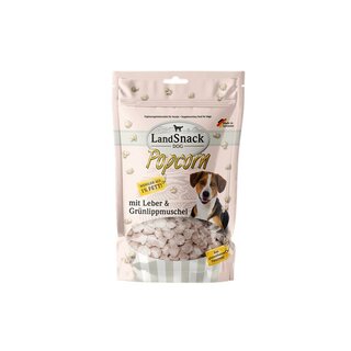 LandSnack fr Hunde Popcorn mit Leber und Grnlippmuschel 100g