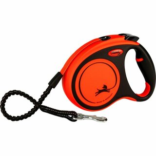 flexi XTREME; Gurt, XS: 3 m, schwarz/orange