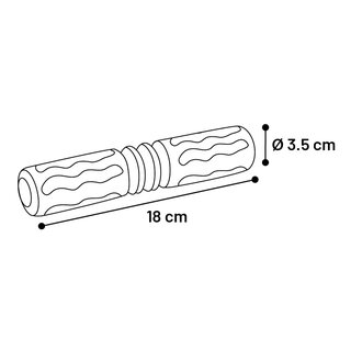 Gummi Rubba Stick, braun 18 x 3,5 x 3,5cm