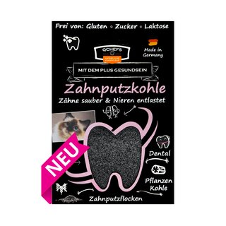 QCHEFS Zahnputzkohle Katze 70g