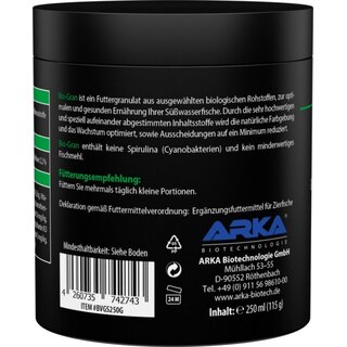 ARKA BioGran, Bio Granulatfutter 0,5-1mm 250ml, 115g