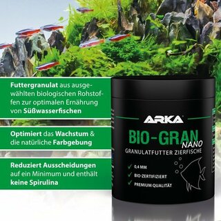 ARKA BioGran, Bio Granulatfutter Nano 0,4mm 150ml (75g)