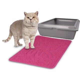 Vorleger fr Katzentoiletten Rosie Fuchsie 35 x 48cm