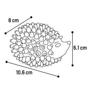 Spielzeug Prikki Igel 8 x 10,6 x 6,1cm diverse Farben